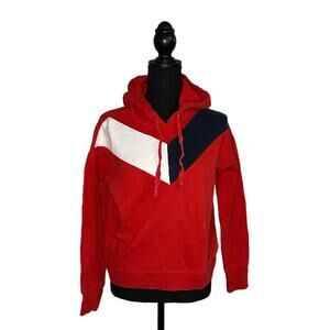 Tommy Hilfiger Red, White, Blue Women’s Hoodie, Small, Pre-owned